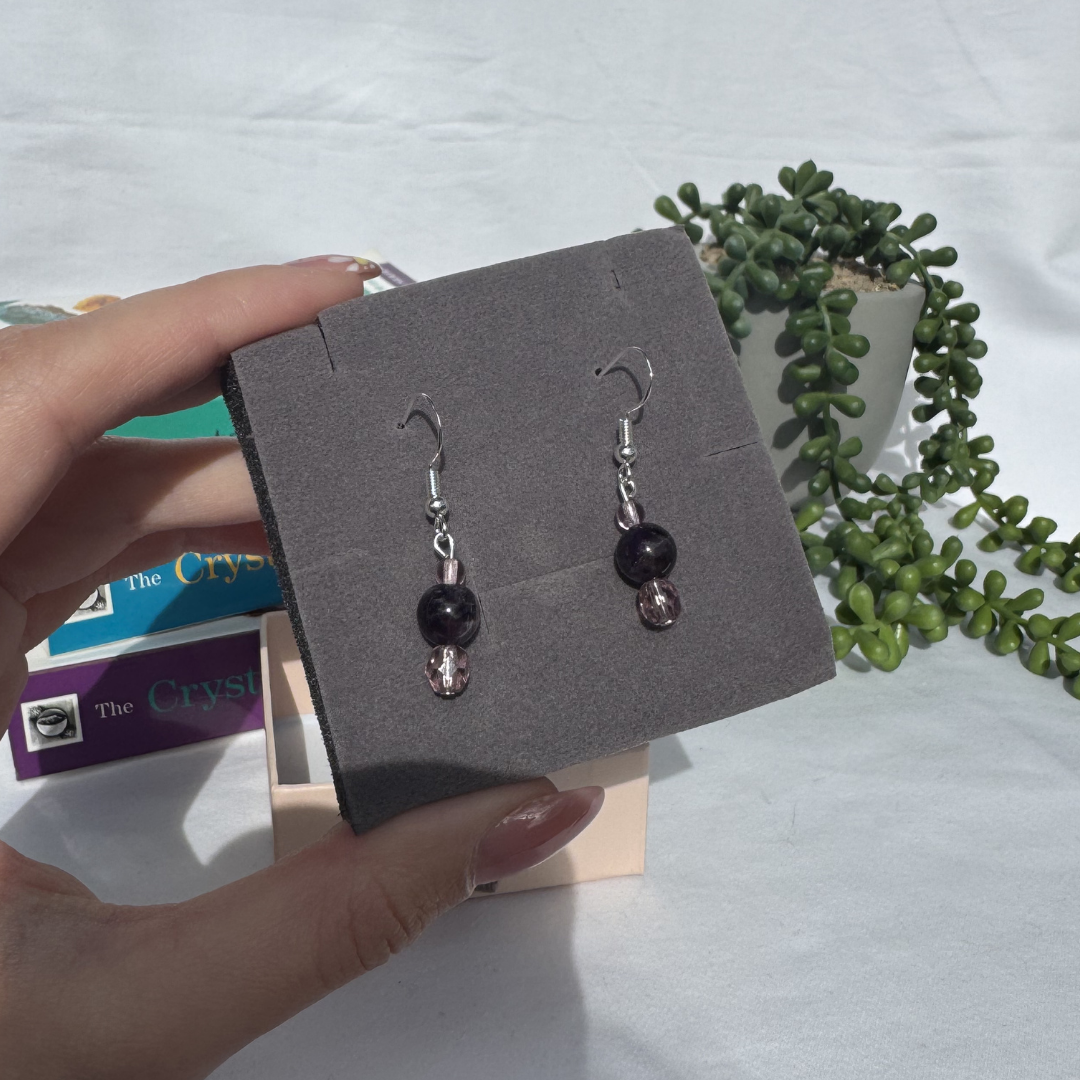 Amethyst Drop Earrings | Handmade