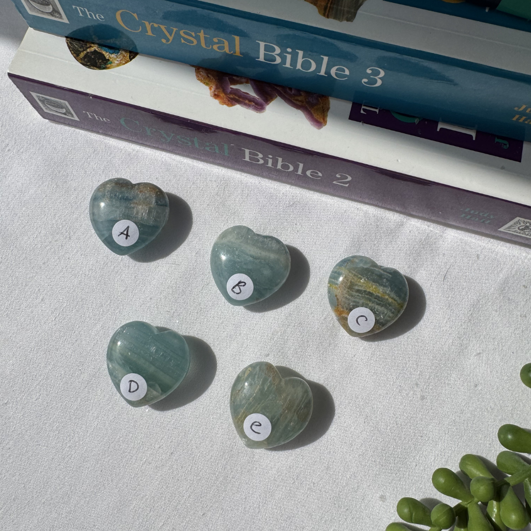 Blue Aragonite Hearts