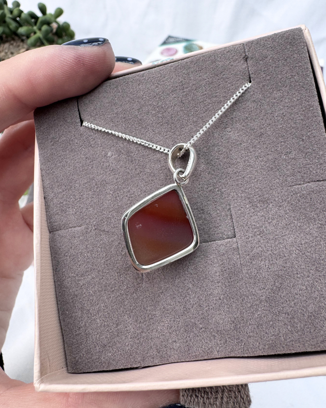 Carnelian Sterling Silver Necklaces