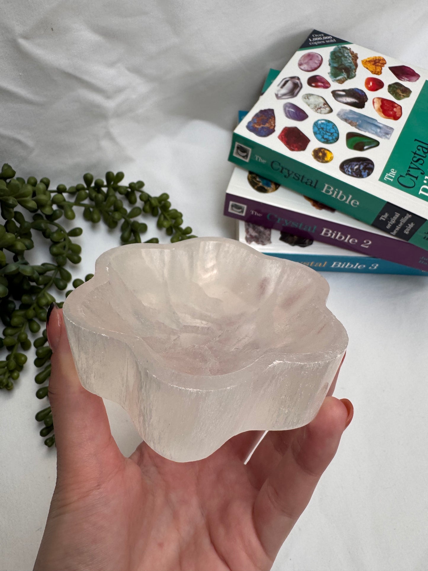 Selenite Flower Bowl