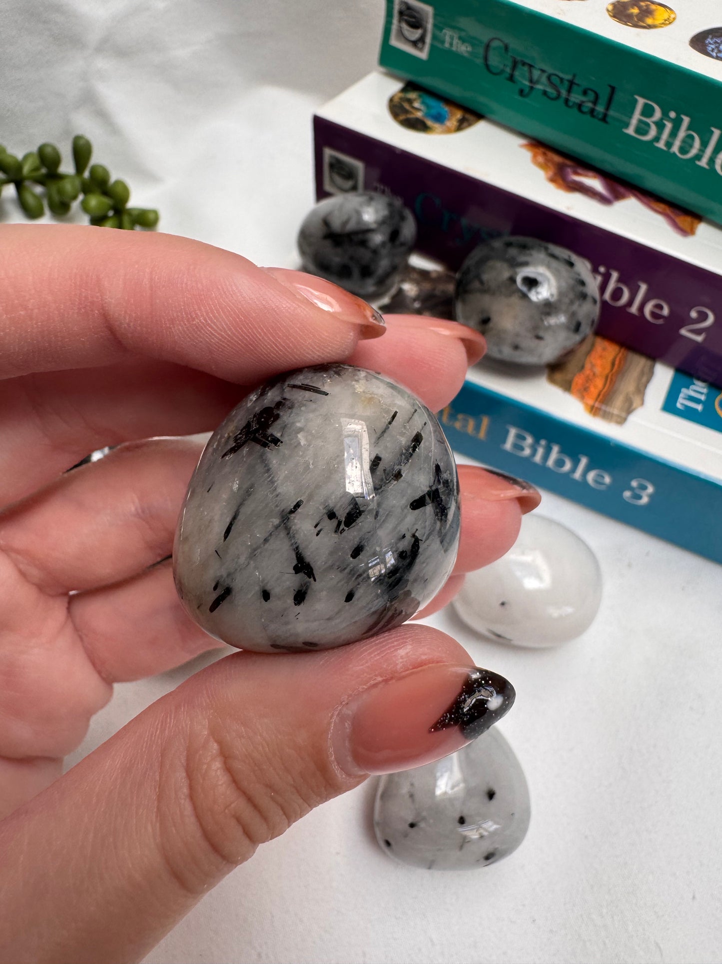A Grade Large Tourmalated Quartz Tumbles