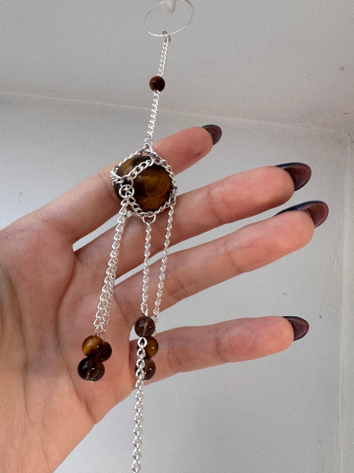 Tigers Eye Mini Suncatcher | Handmade Crystal Wall Hanging