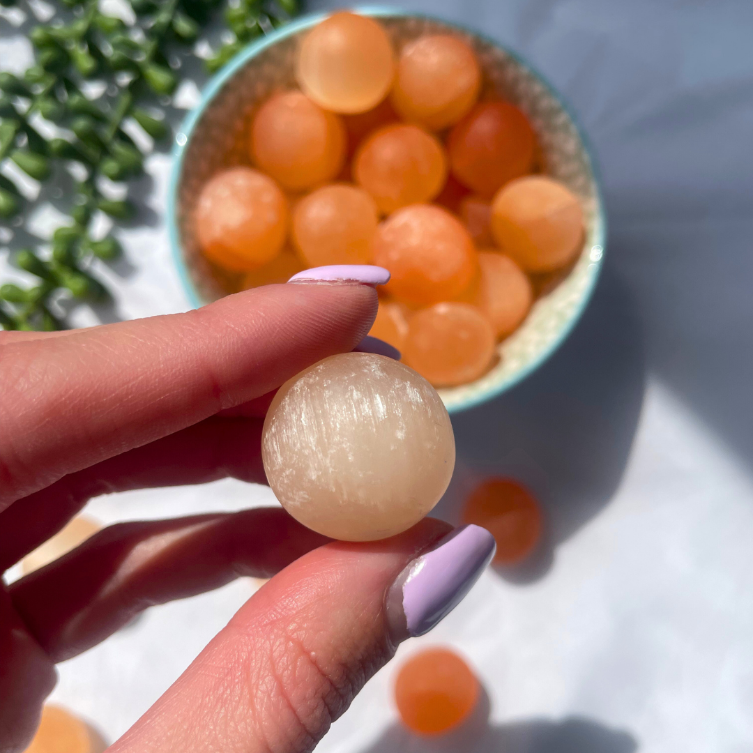 Peach Selenite Tumbles