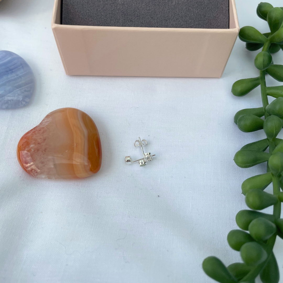 Peridot | August Birthstone | 3mm Sterling Silver Faceted Studs