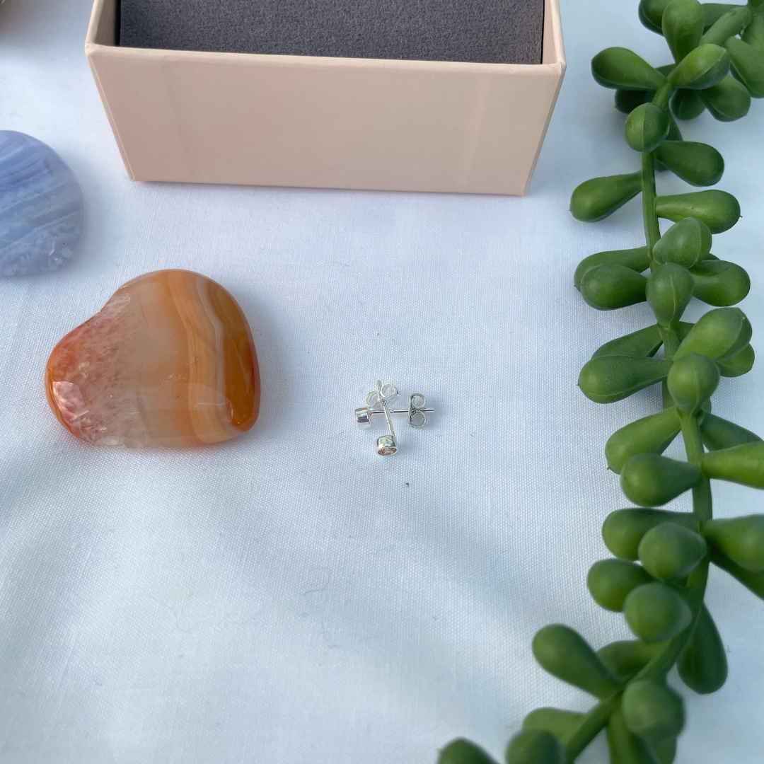 Yellow Topaz | November Birthstone | 3mm Sterling Silver Faceted Studs