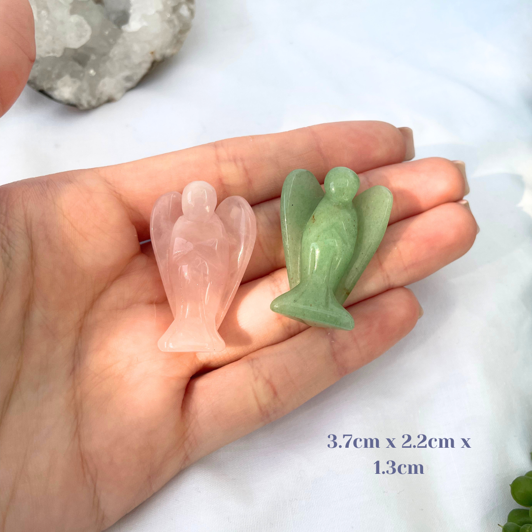 Rose Quartz + Aventurine Pocket Angels