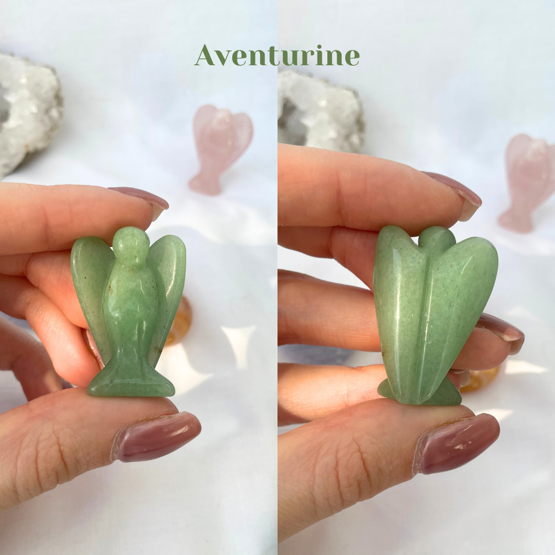 Rose Quartz + Aventurine Pocket Angels