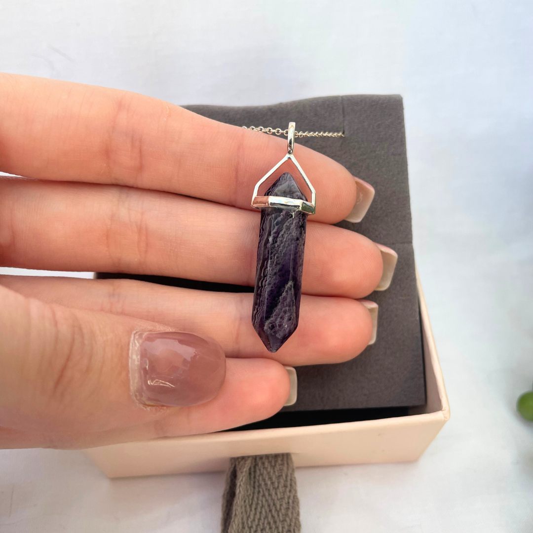 Fluorite Necklace | 18 Inches | 925 Sterling Silver