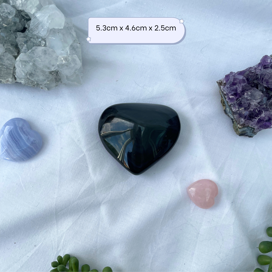 Rainbow Obsidian Heart