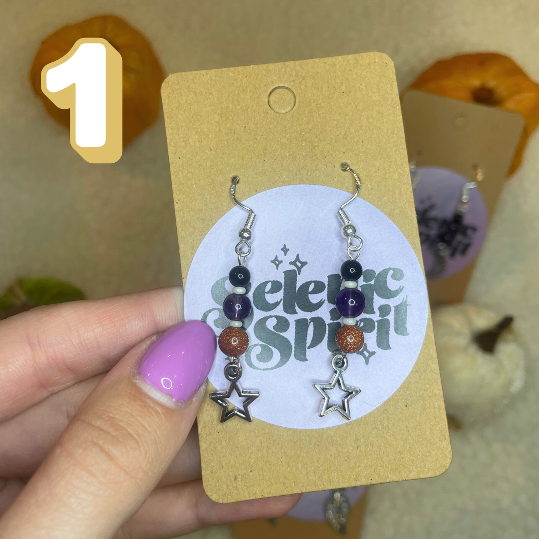 Spooky Season Crystal Earrings
