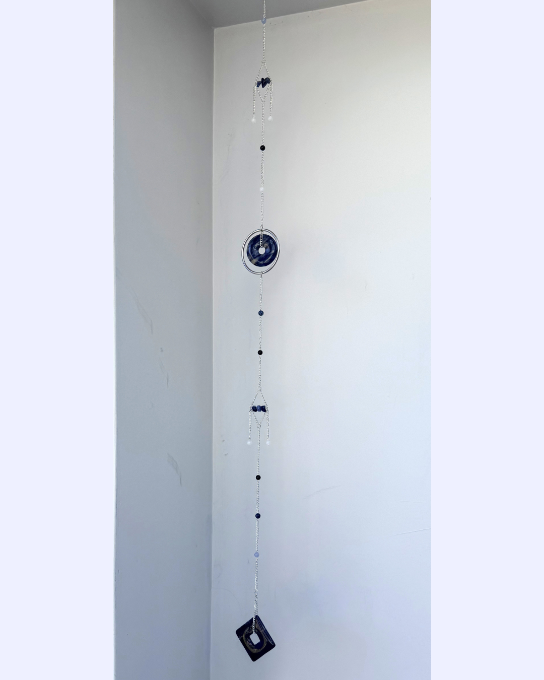 Sodalite Long Suncatcher | Handmade Crystal Wall Hanging