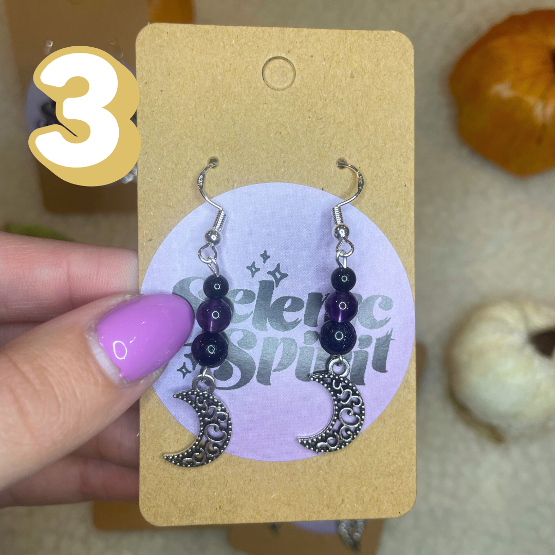 Spooky Season Crystal Earrings