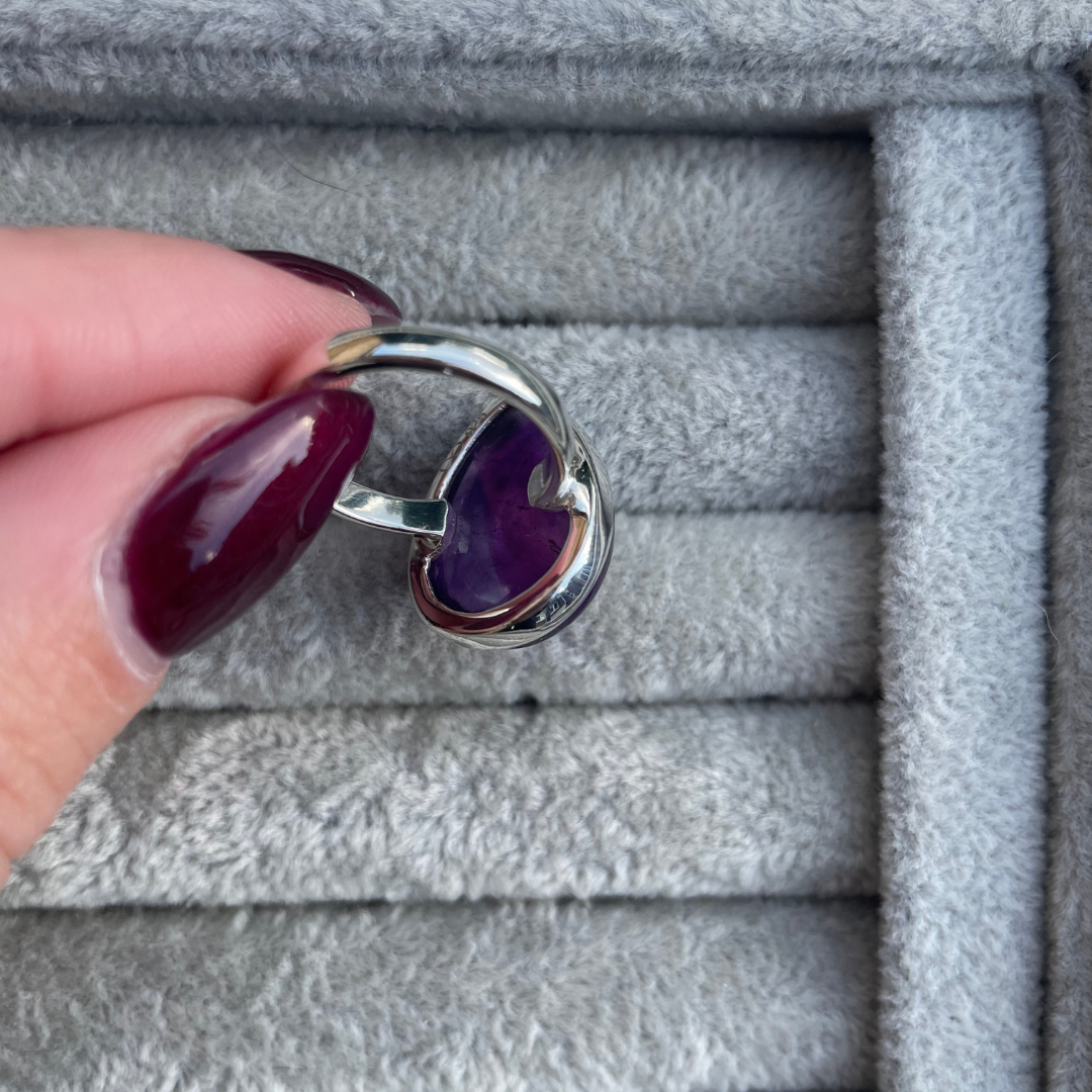 Amethyst Sterling Silver Rings | N, O, P, Q