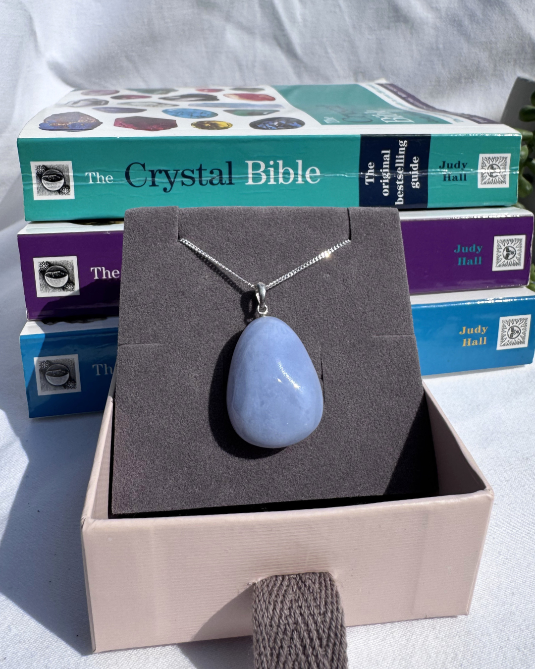 Blue Chalcedony A+ Grade Sterling Silver Necklace