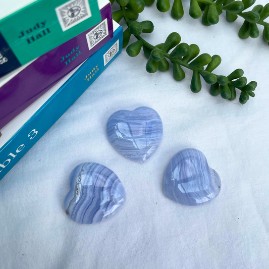 Blue Lace Agate Hearts