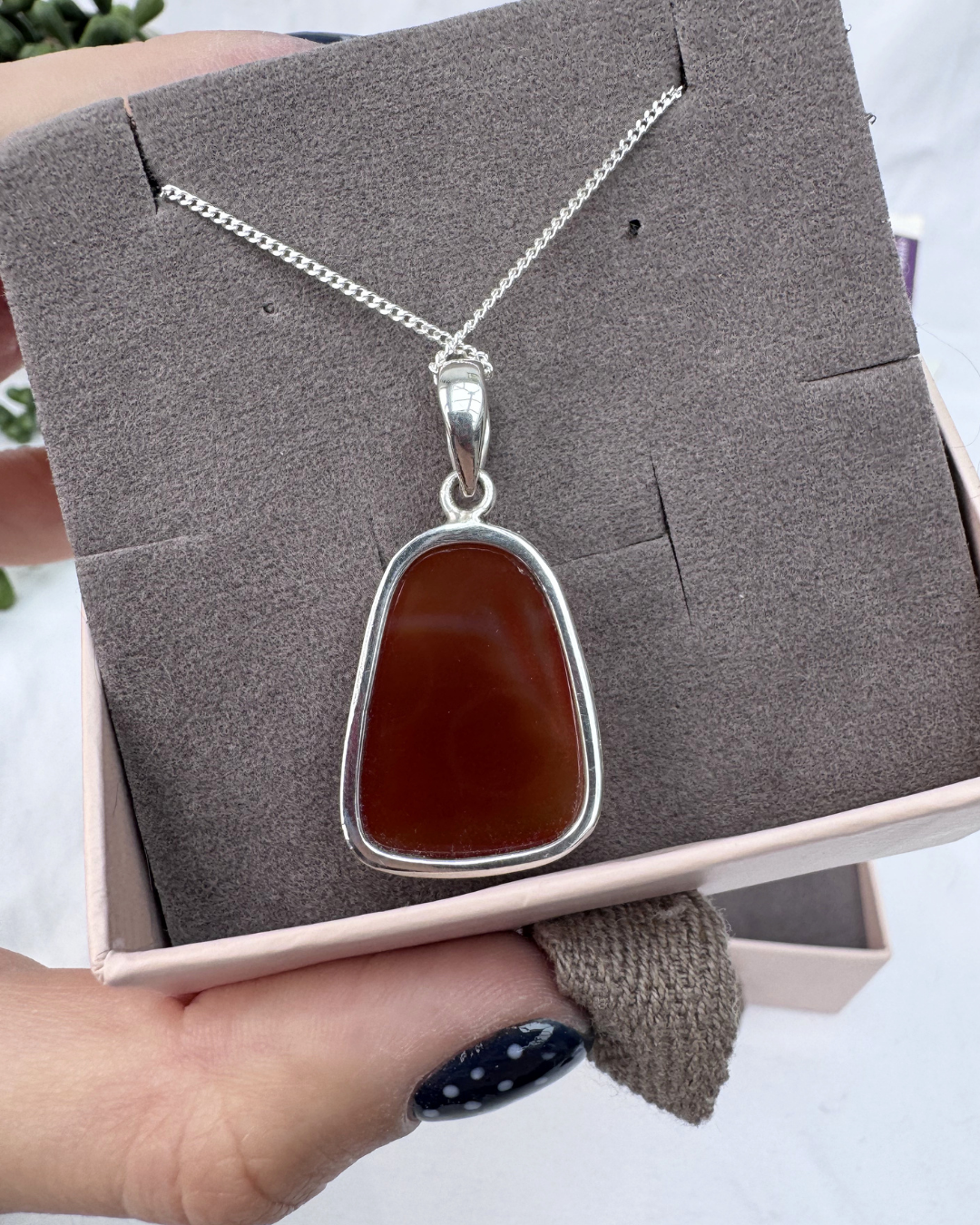 Carnelian Sterling Silver Necklaces