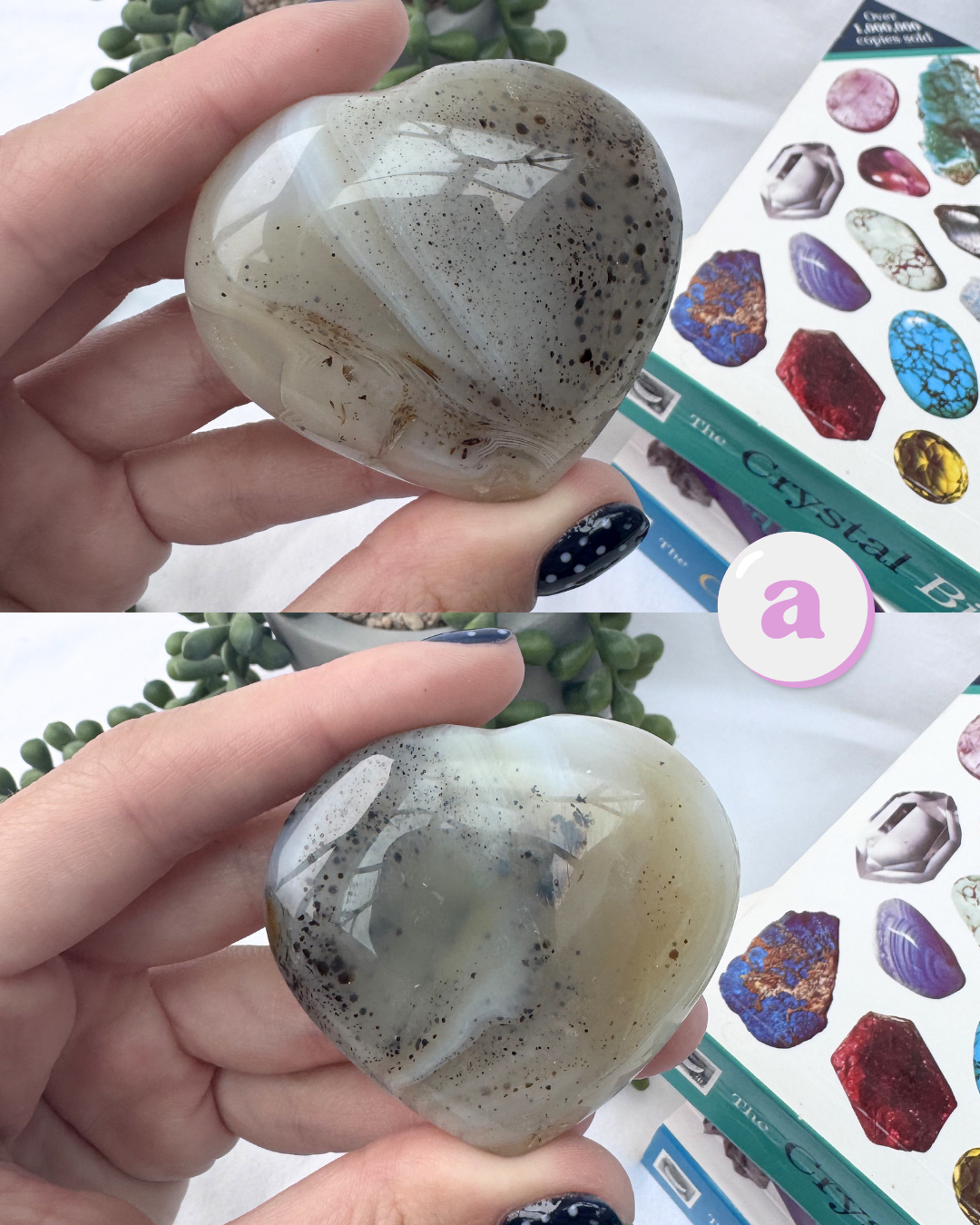 Dendritic Agate Hearts