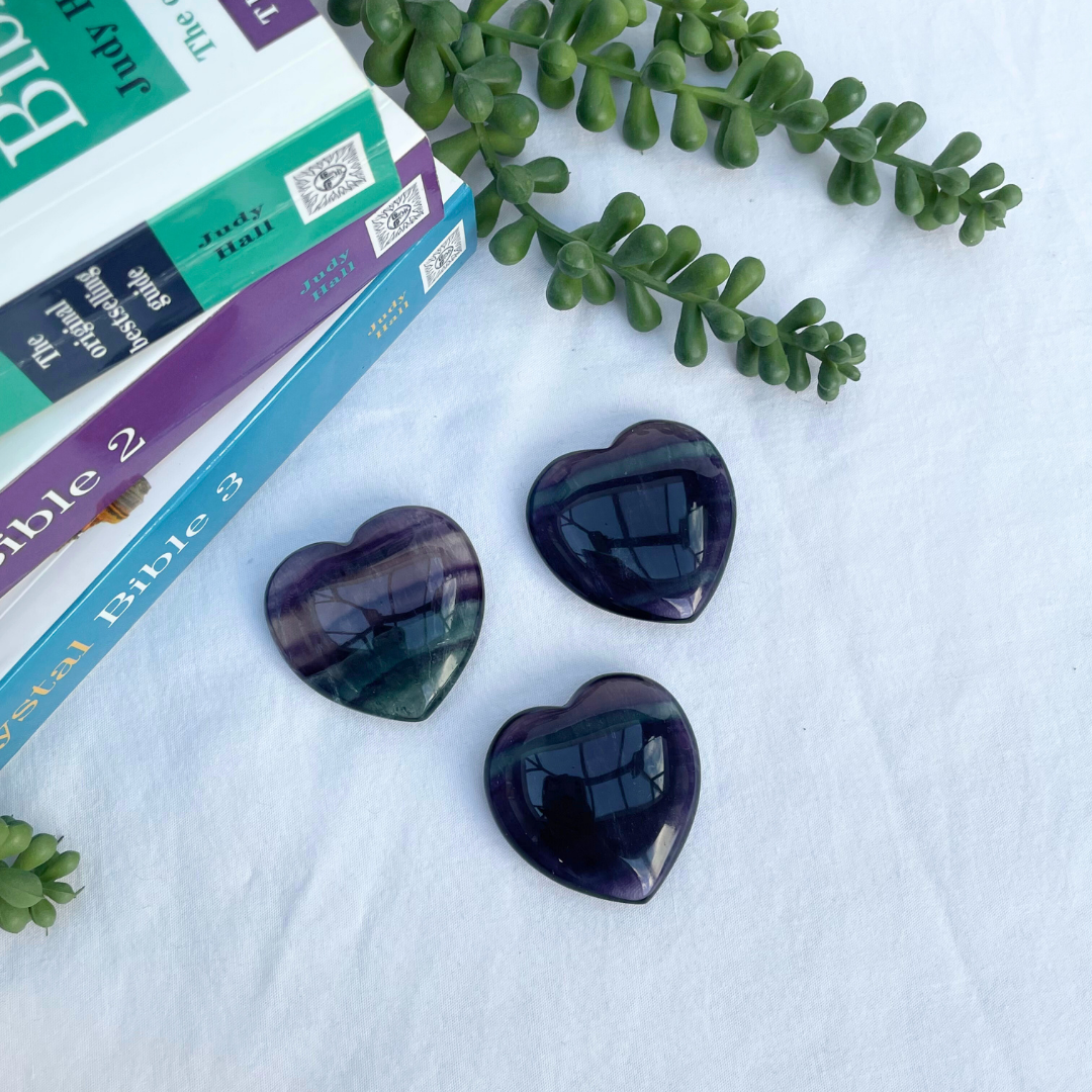 Fluorite Hearts | AA Grade