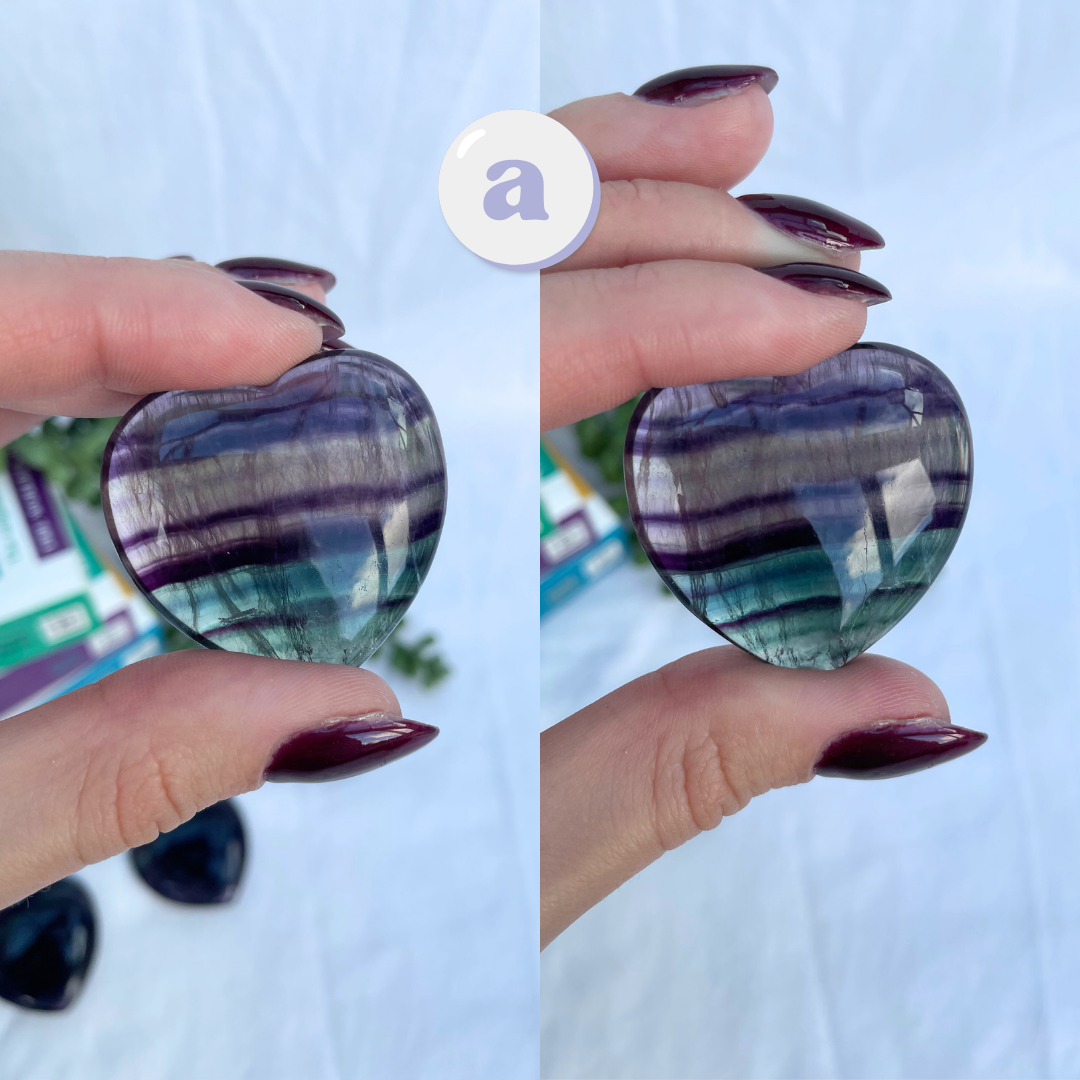 Fluorite Hearts | AA Grade