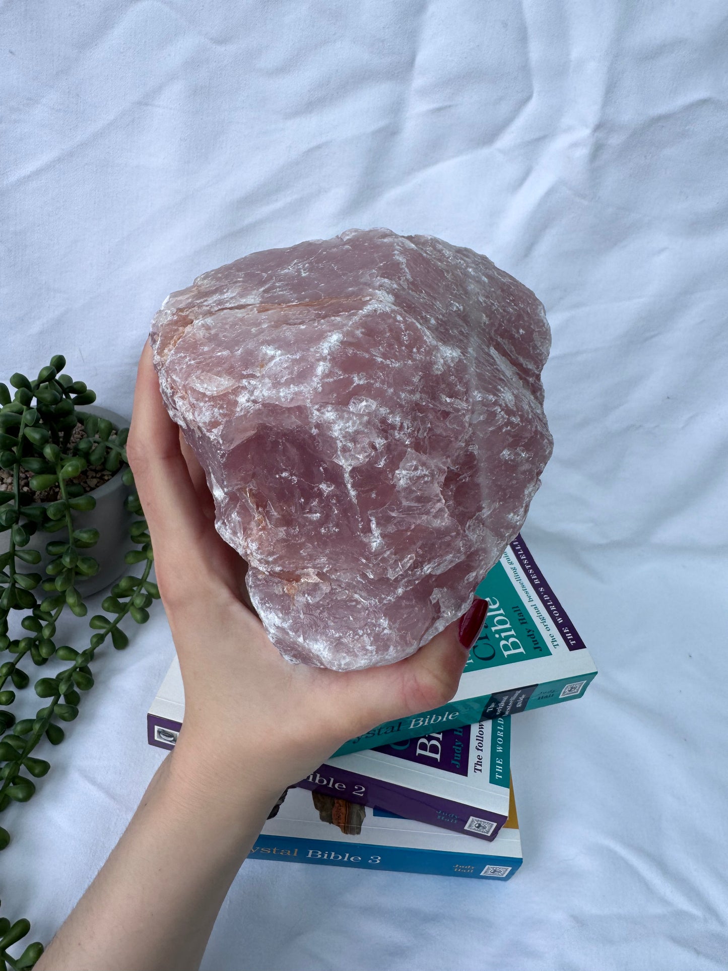 Raw Rose Quartz Statement Piece
