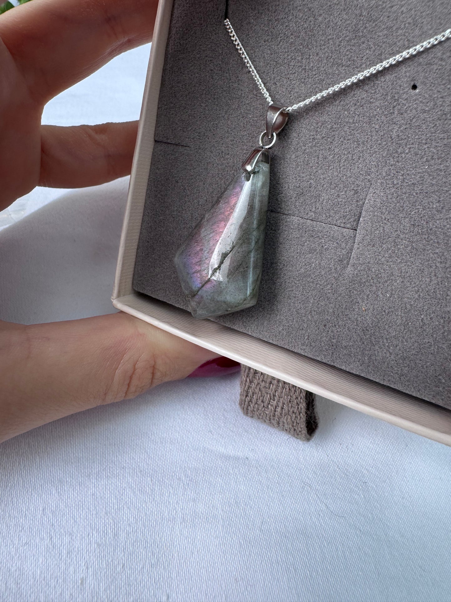 Labradorite Kite Sterling Silver Necklaces