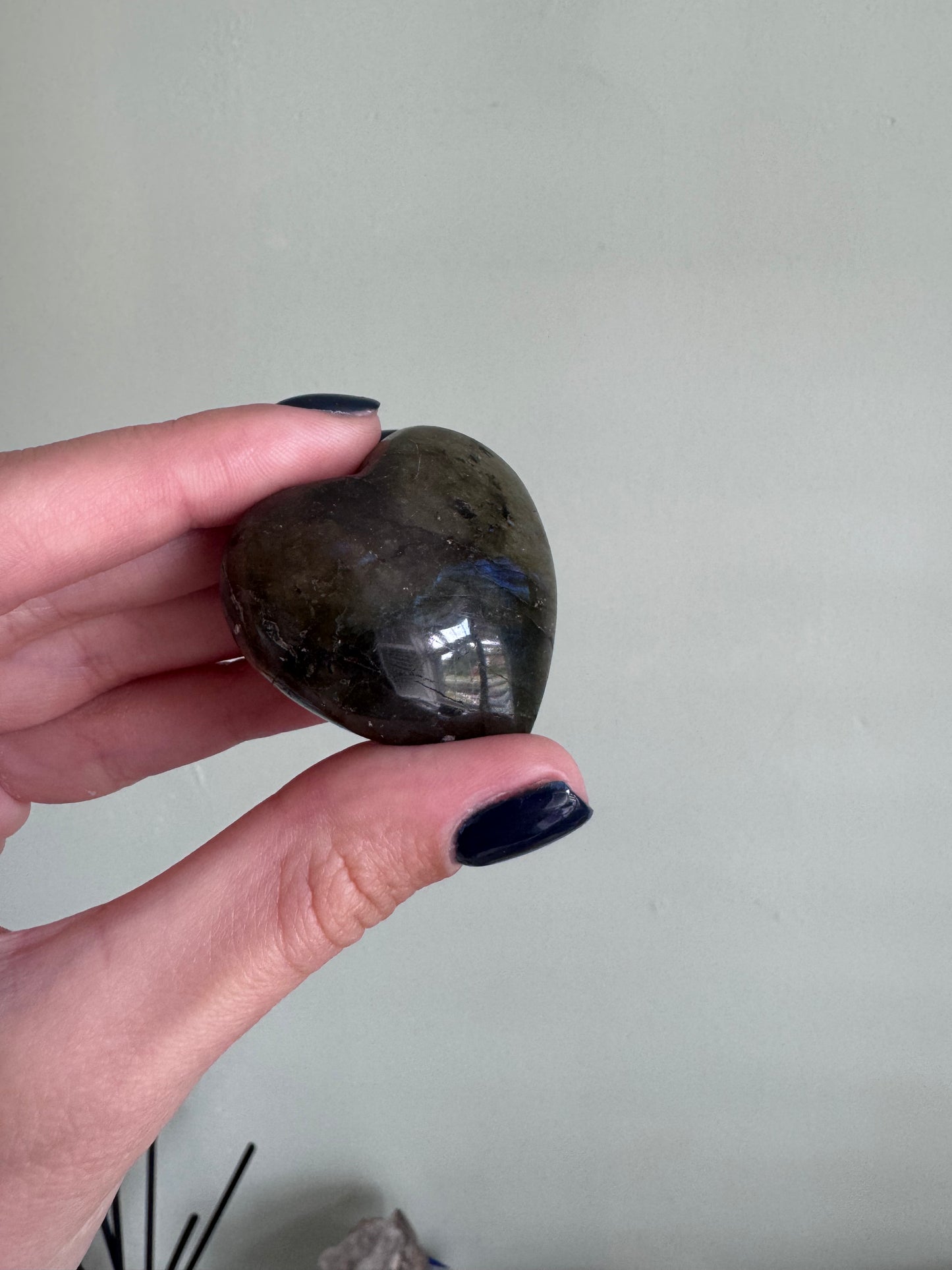 Rehomed Green Flash Labradorite Heart