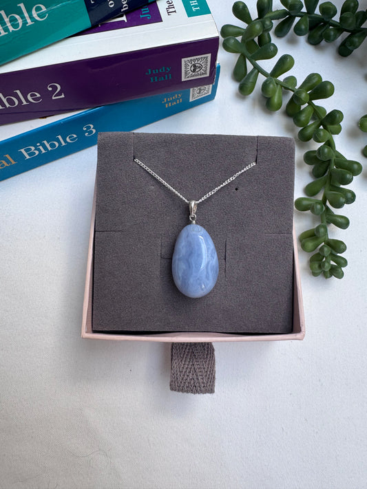 Blue Chalcedone A+ Necklace