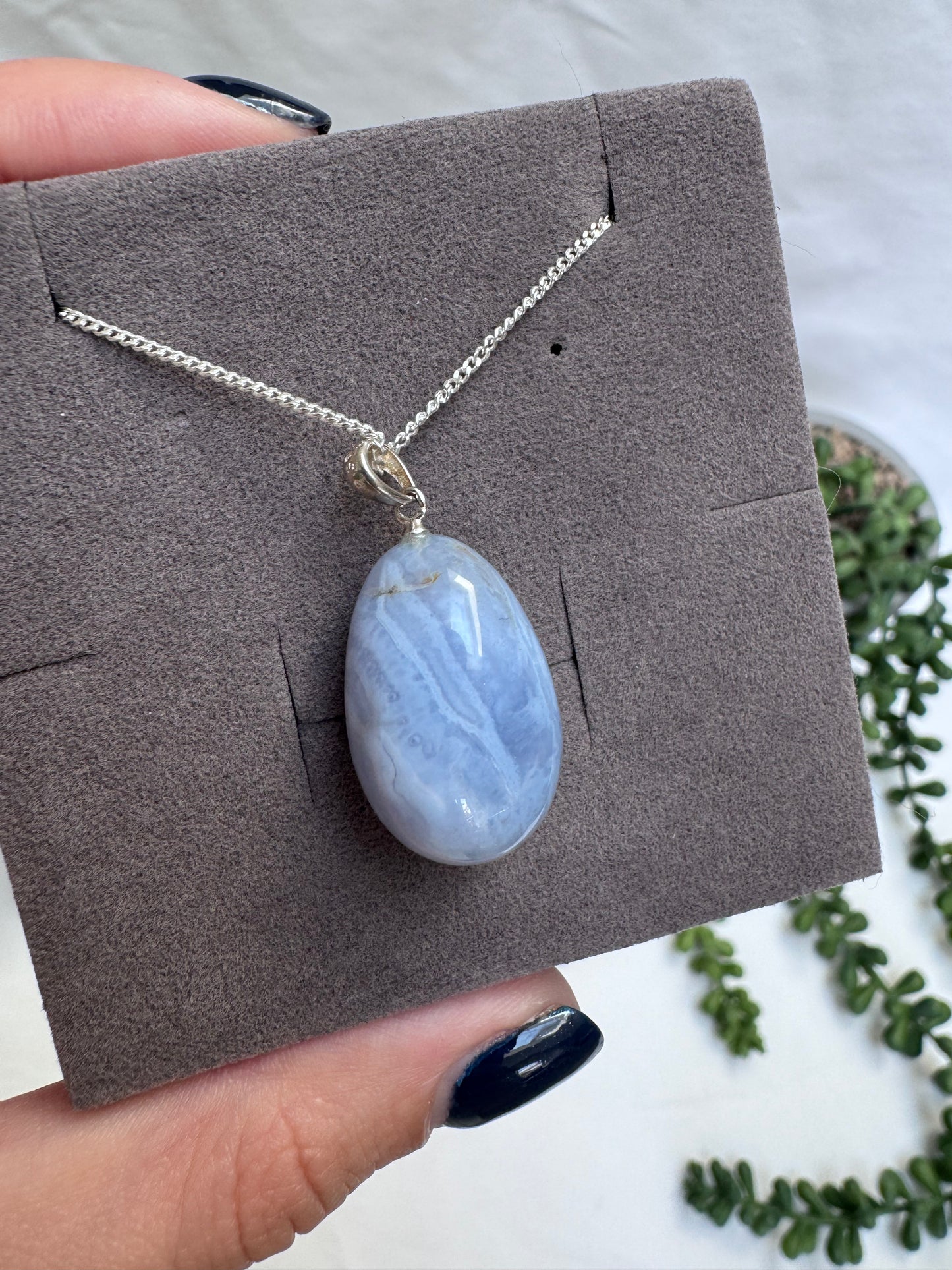 Blue Chalcedone A+ Necklace