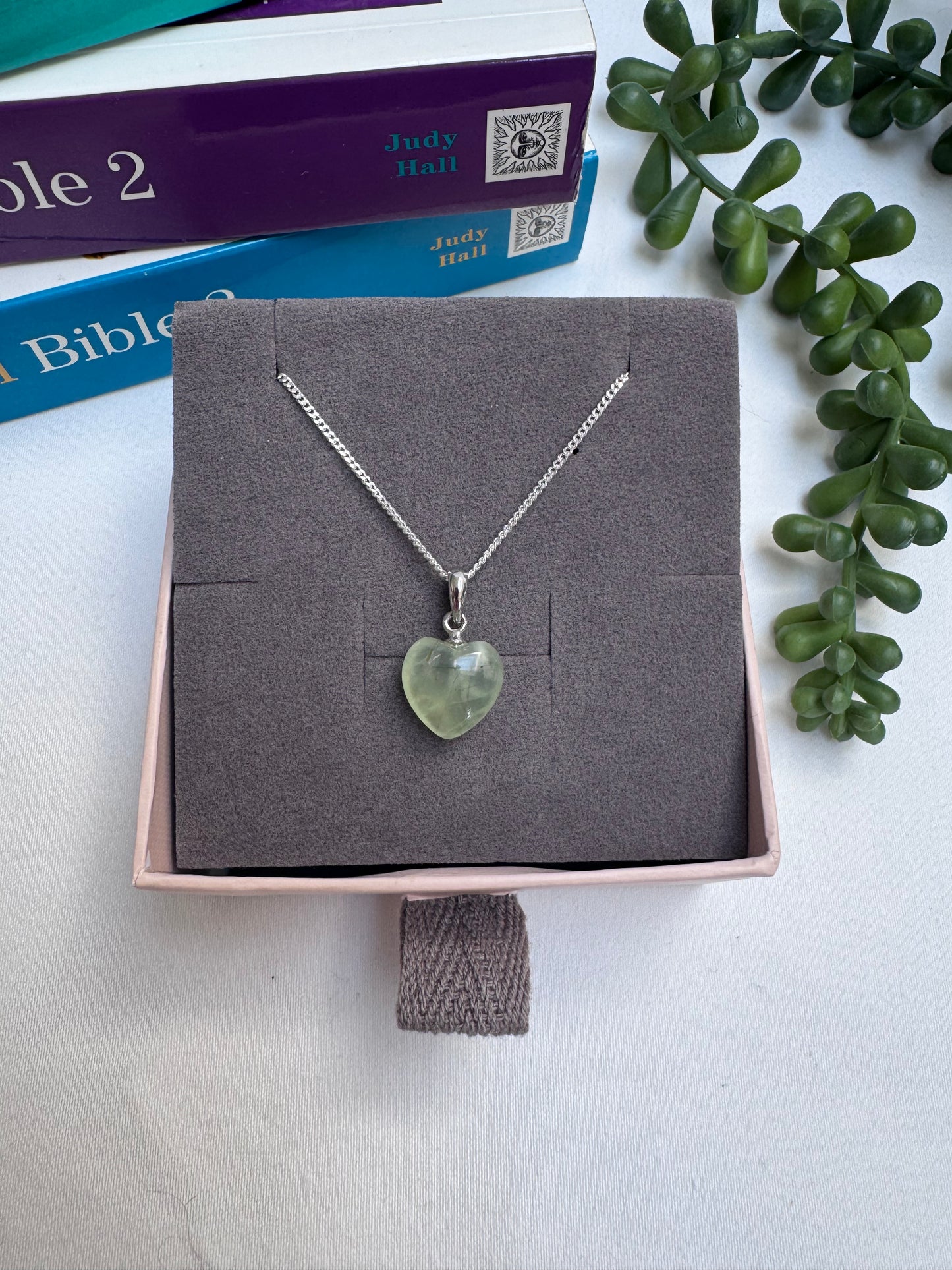 Prehnite A+ Grade Little Heart Necklace