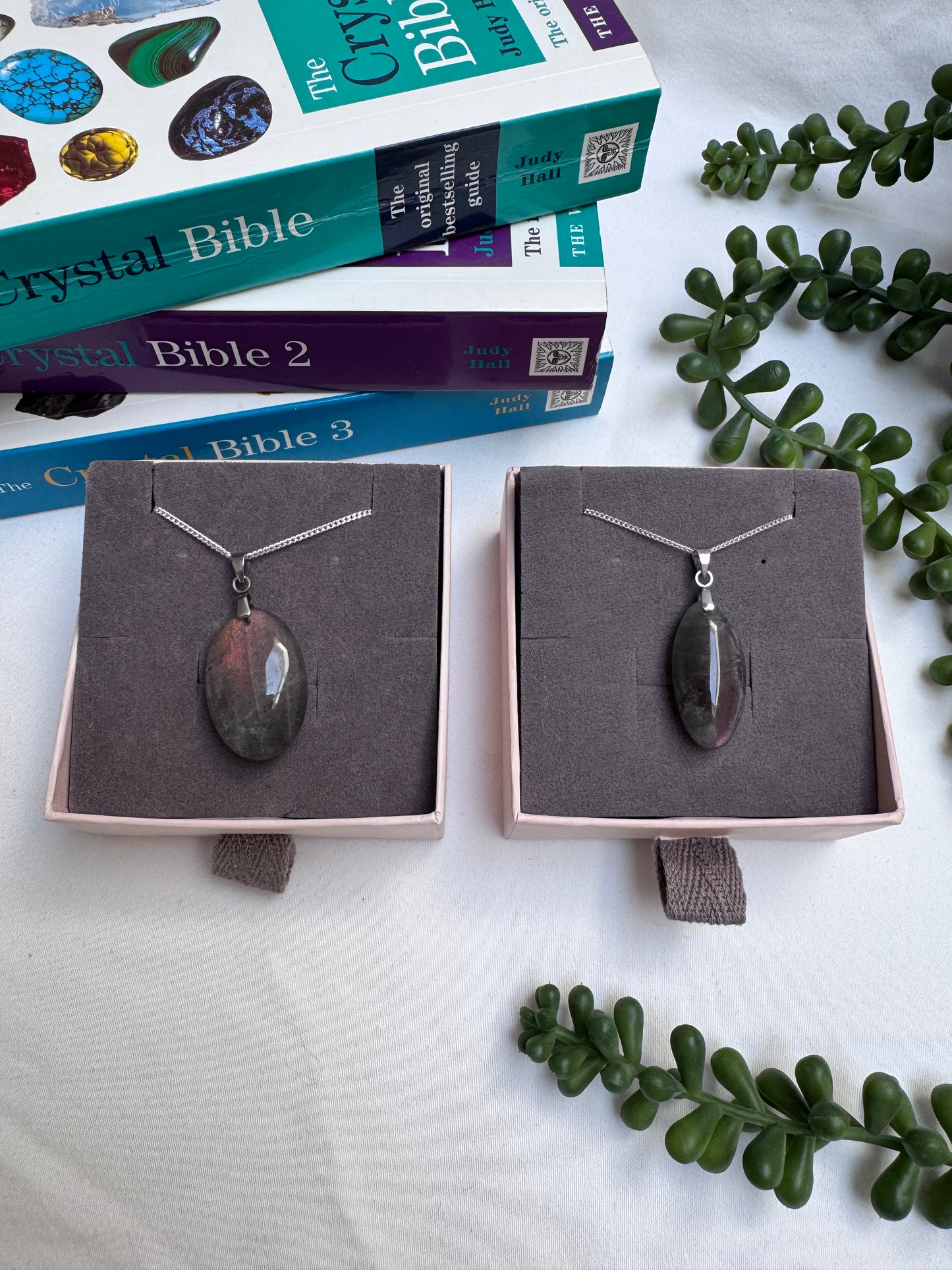 Labradorite Oval Sterling Silver Necklaces