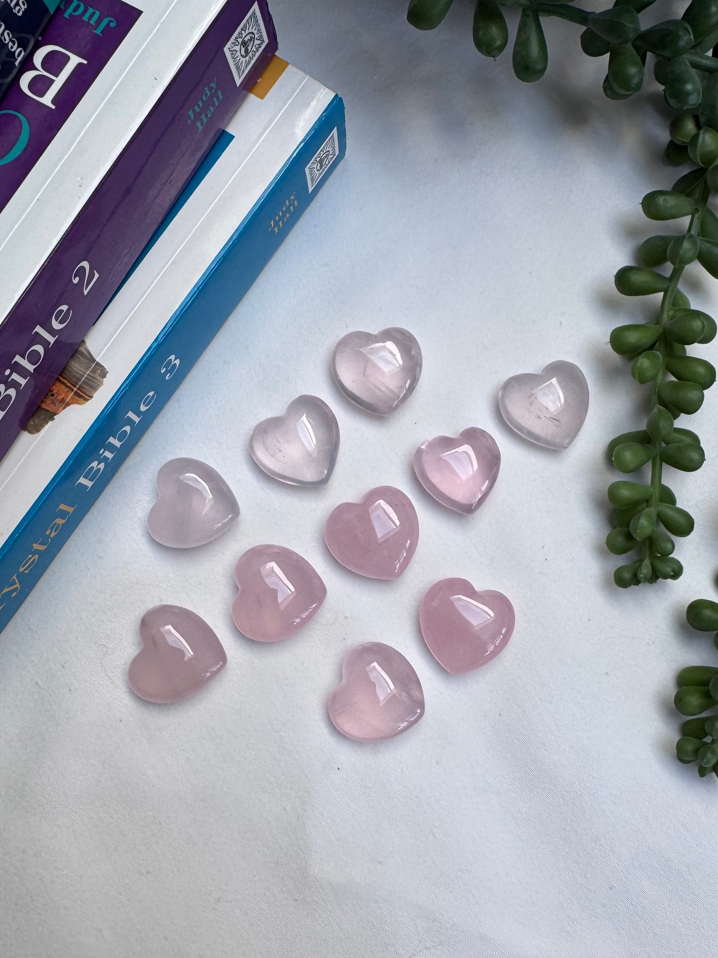 Rose Quartz A+ Grade Mini Hearts