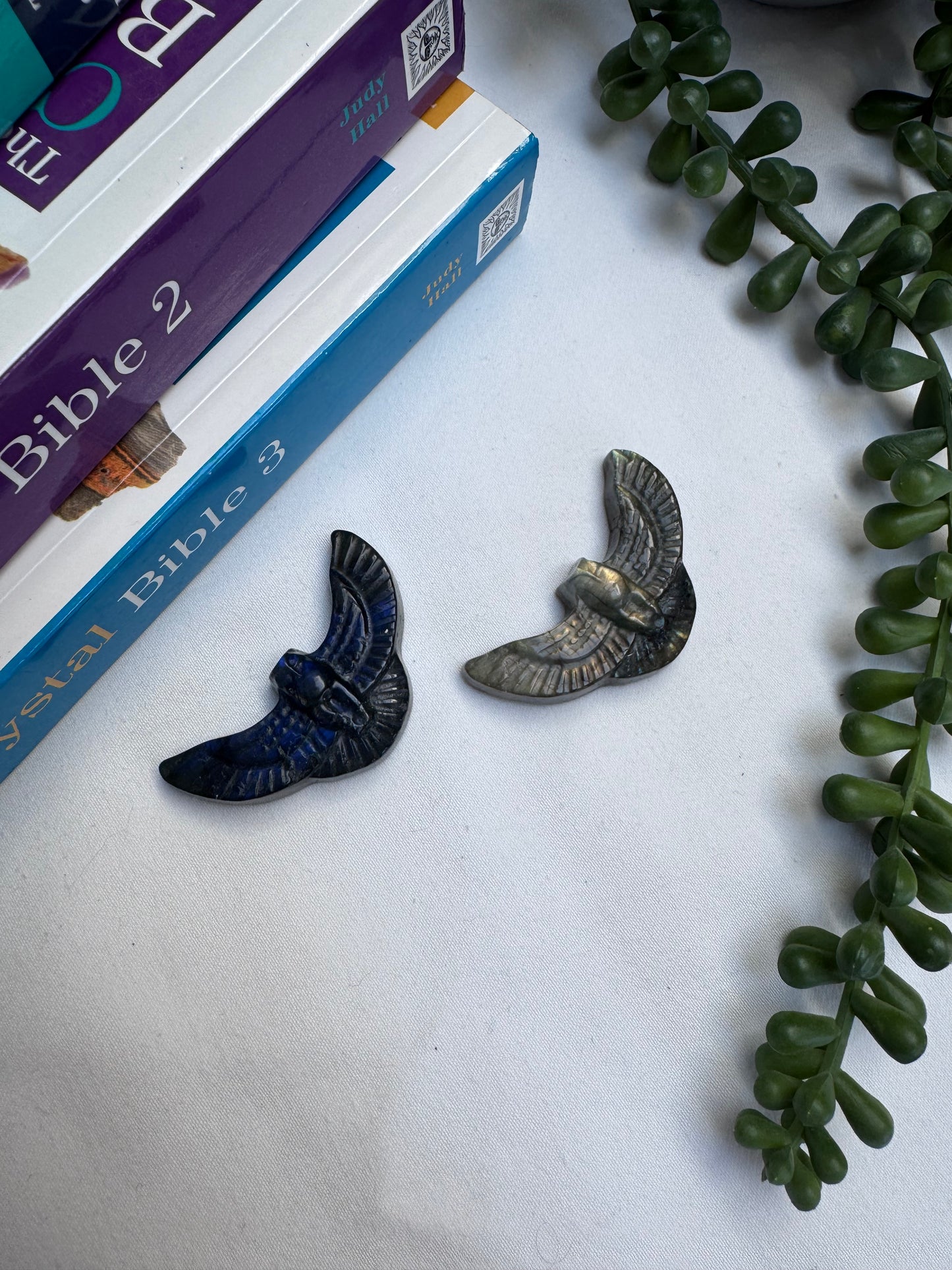 Labradorite Owl Carvings