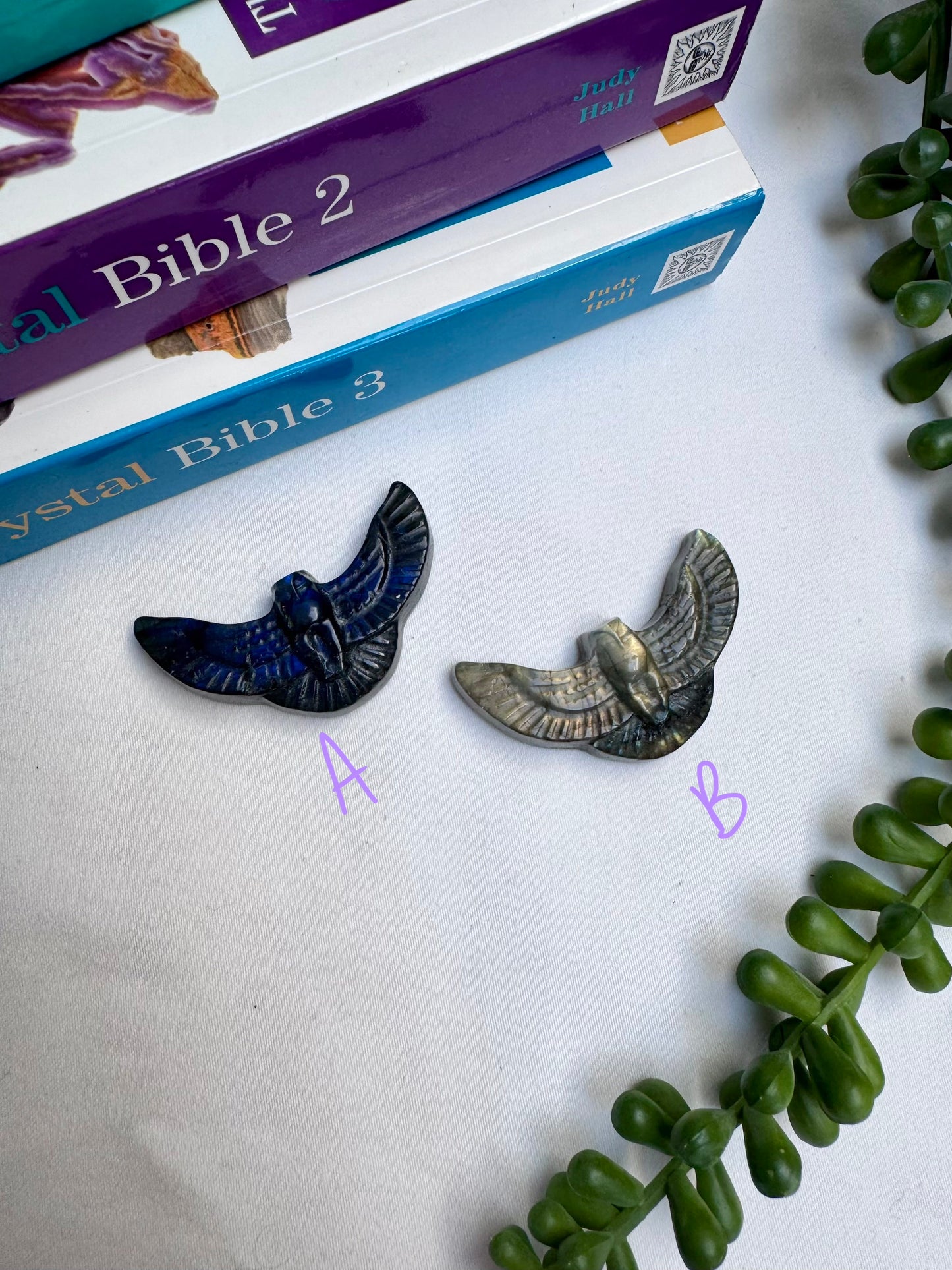 Labradorite Owl Carvings