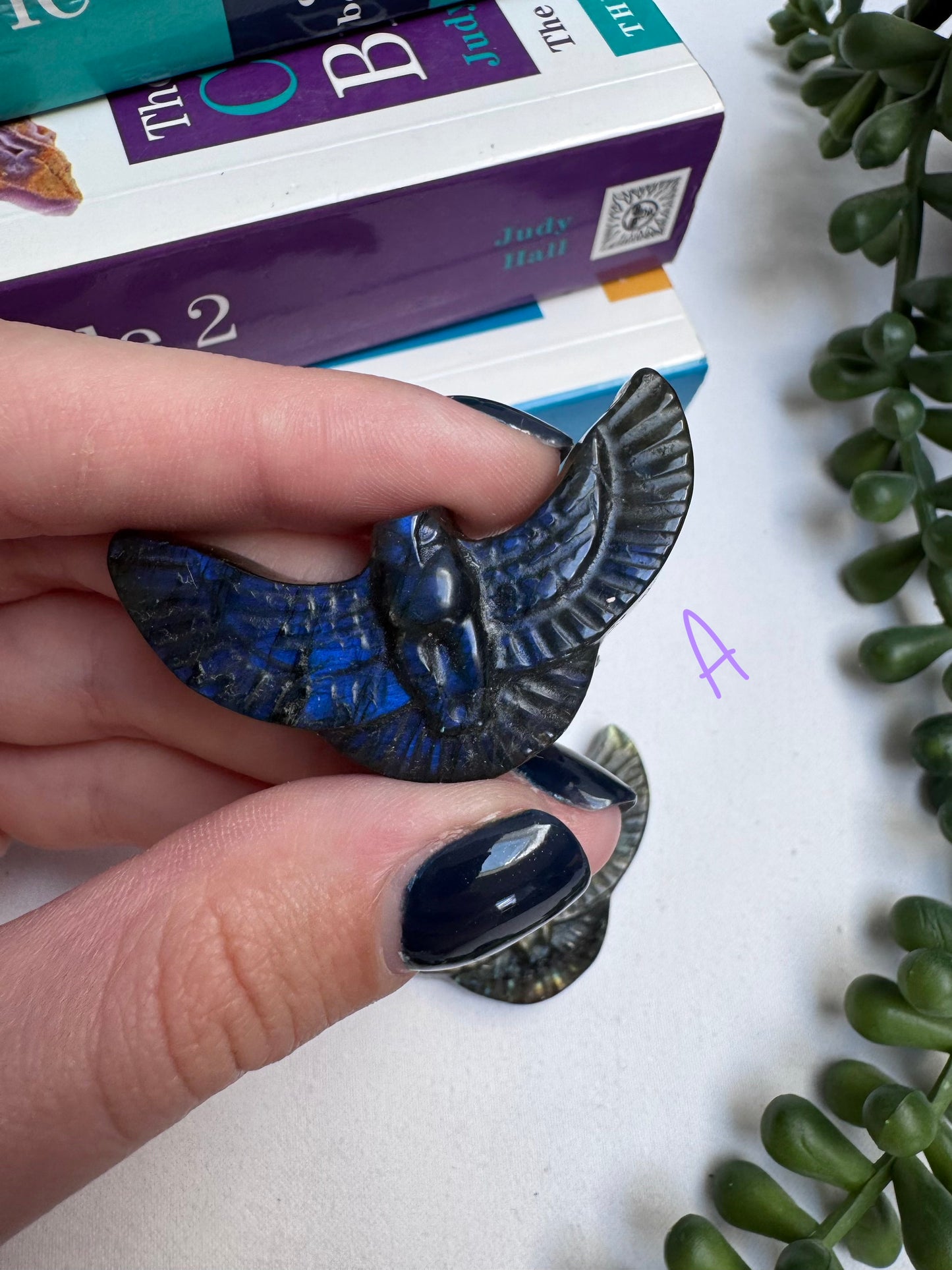 Labradorite Owl Carvings