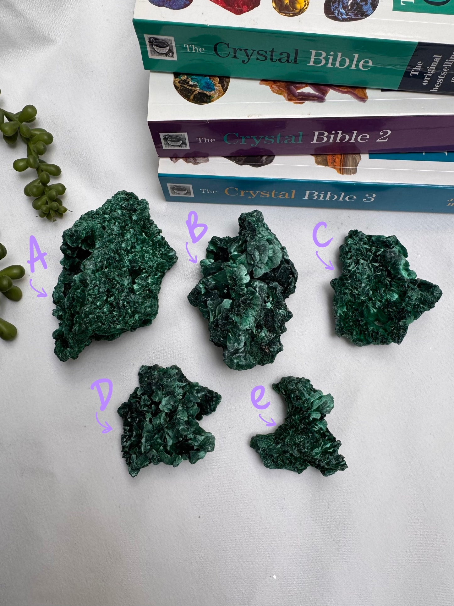 Raw Fibrous Velvet Malachites