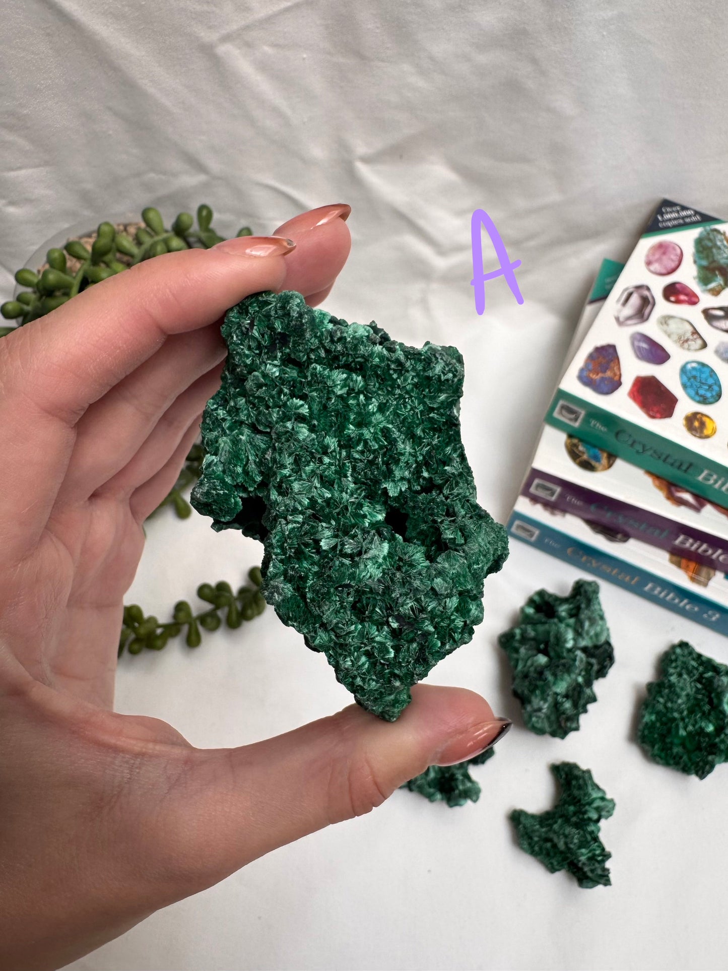 Raw Fibrous Velvet Malachites