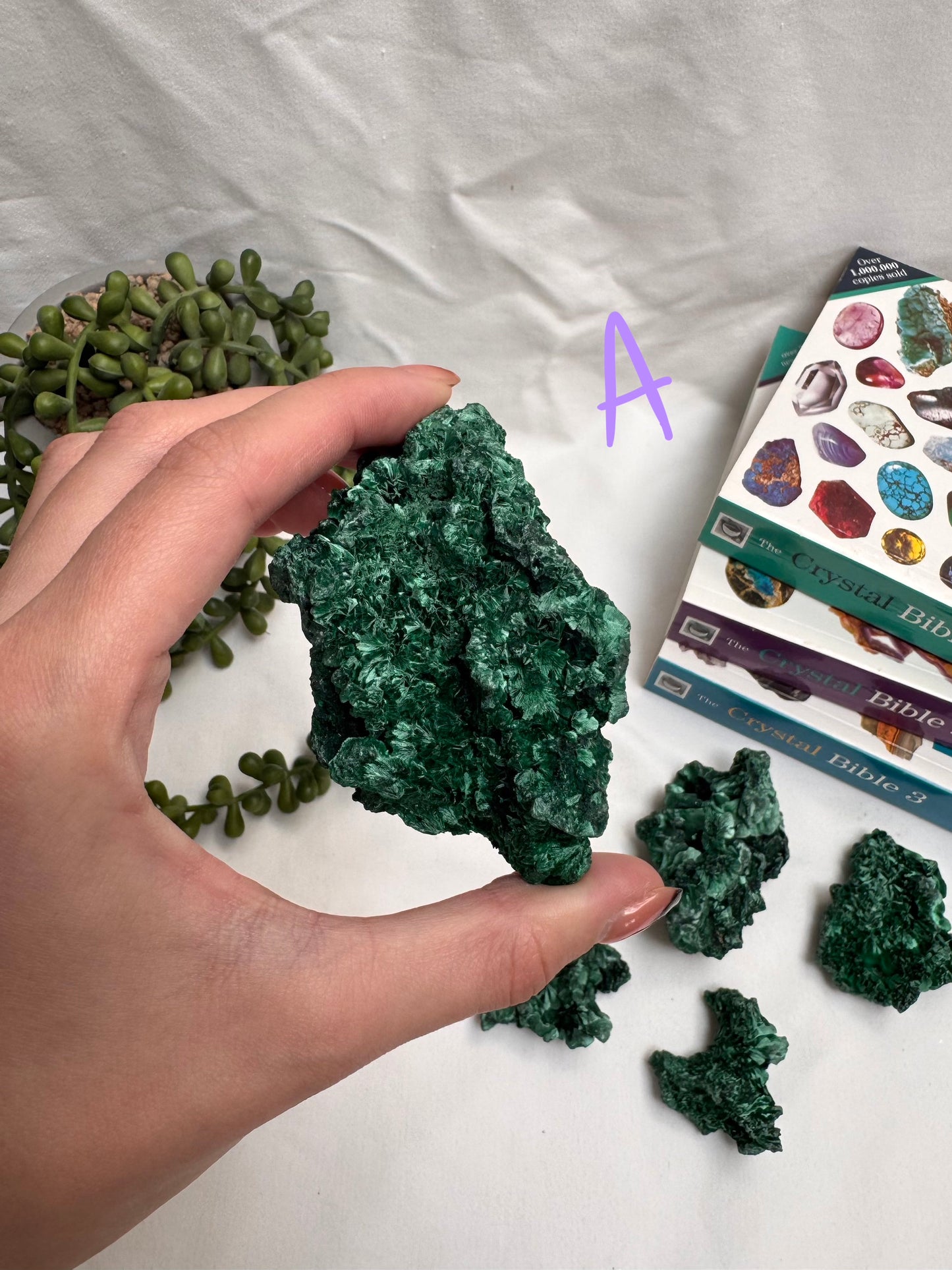 Raw Fibrous Velvet Malachites