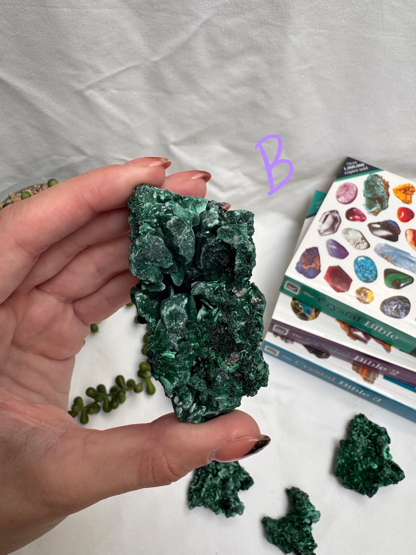 Raw Fibrous Velvet Malachites