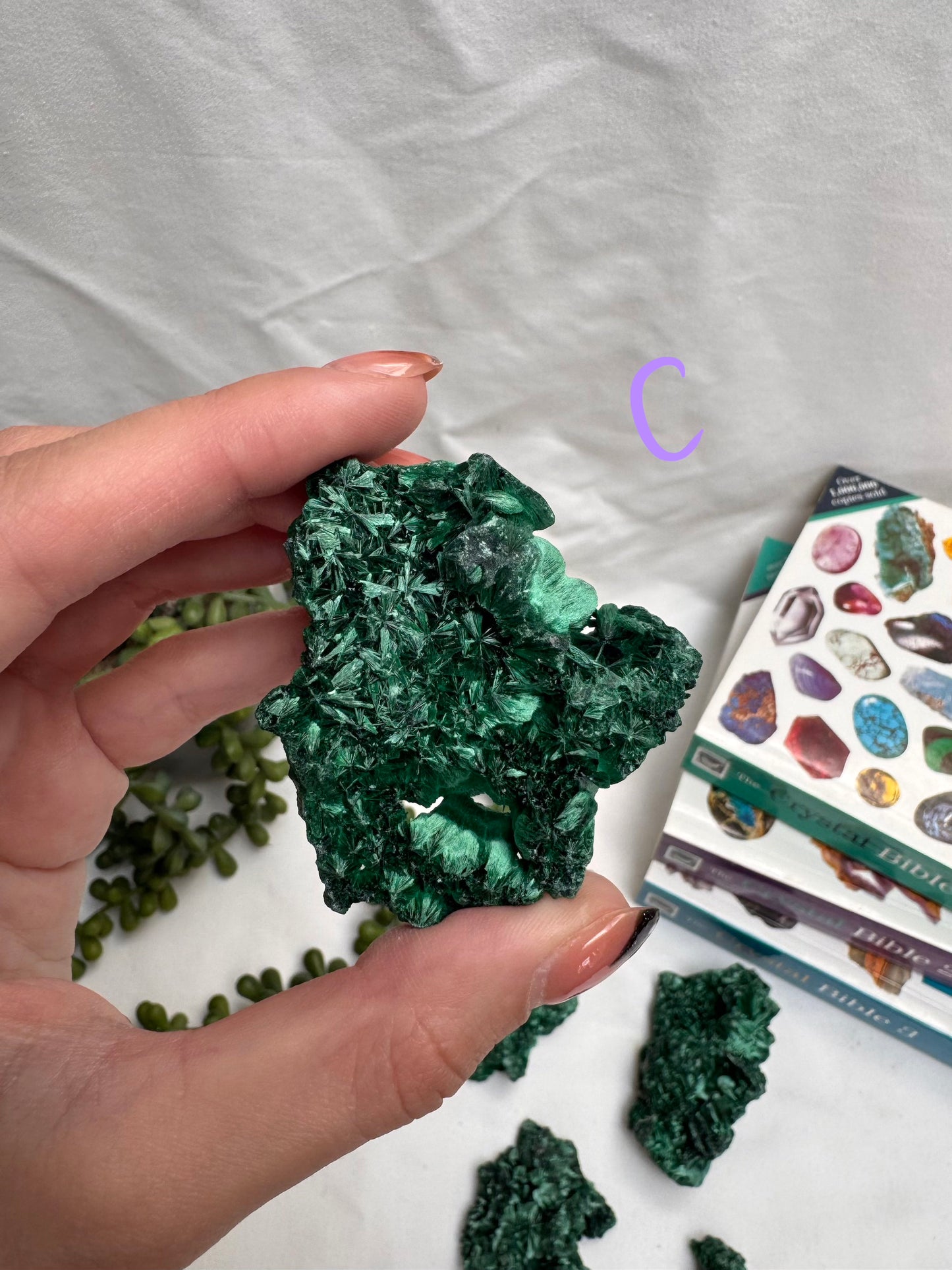 Raw Fibrous Velvet Malachites