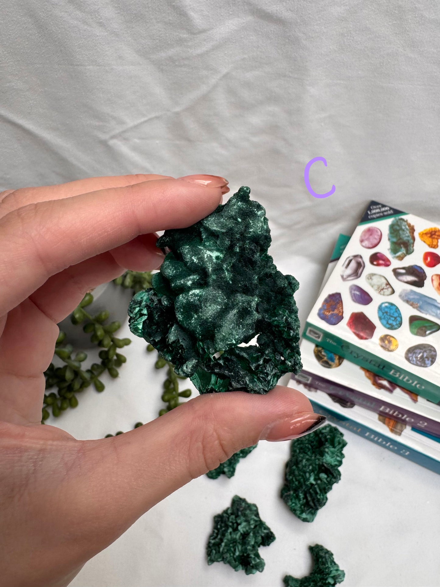 Raw Fibrous Velvet Malachites