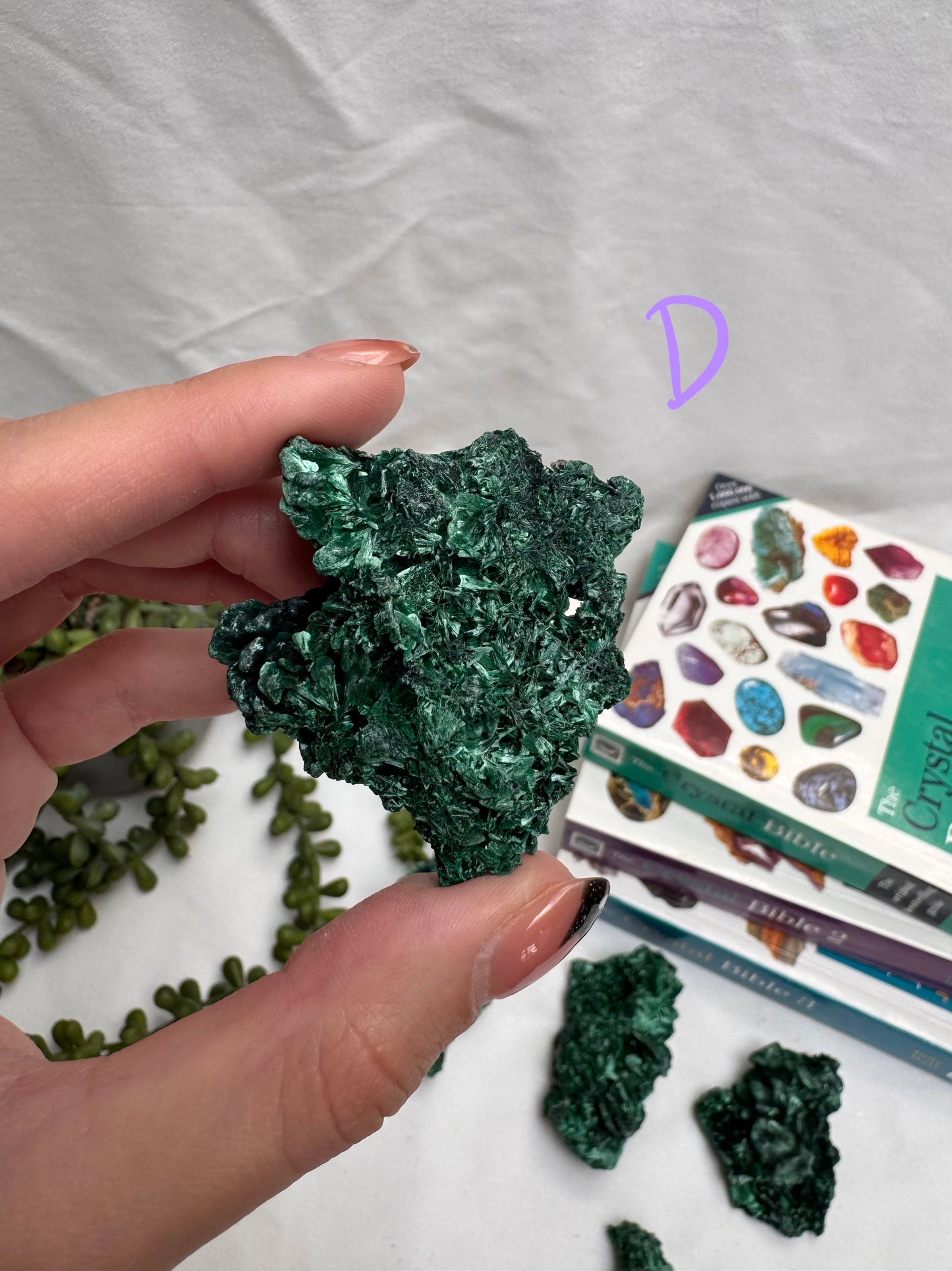 Raw Fibrous Velvet Malachites