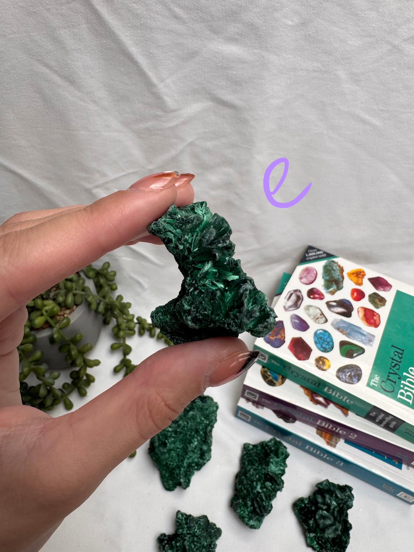 Raw Fibrous Velvet Malachites