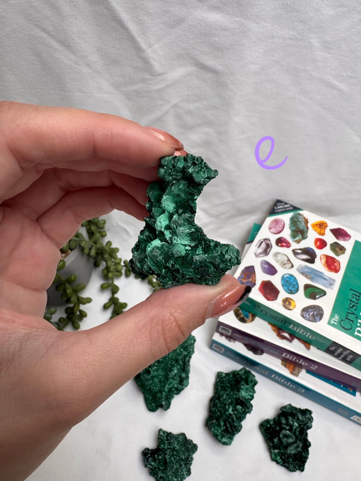 Raw Fibrous Velvet Malachites