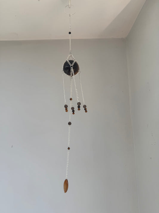 Tigers Eye Suncatcher | Handmade Crystal Wall Hanging