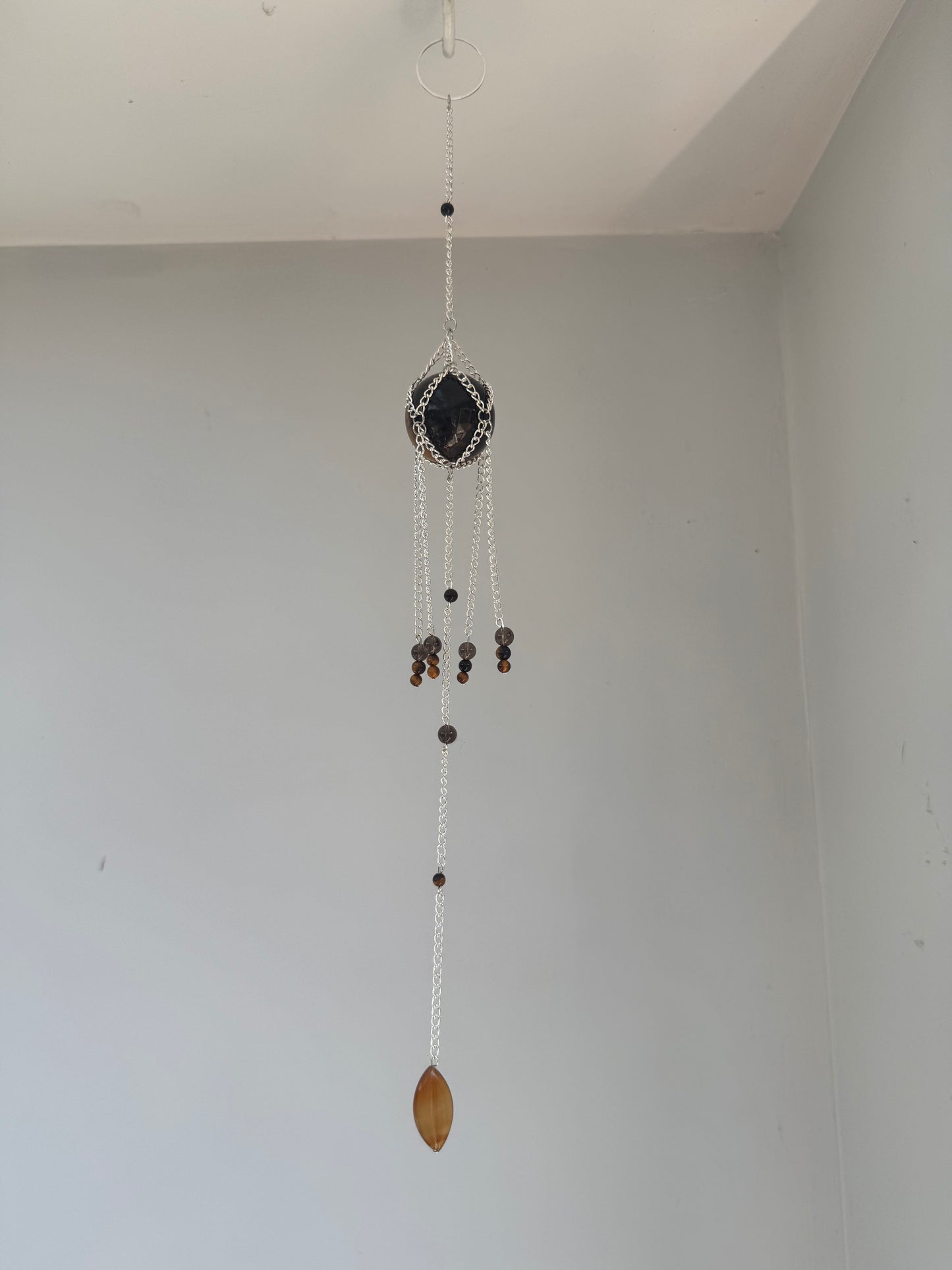 Tigers Eye Suncatcher | Handmade Crystal Wall Hanging