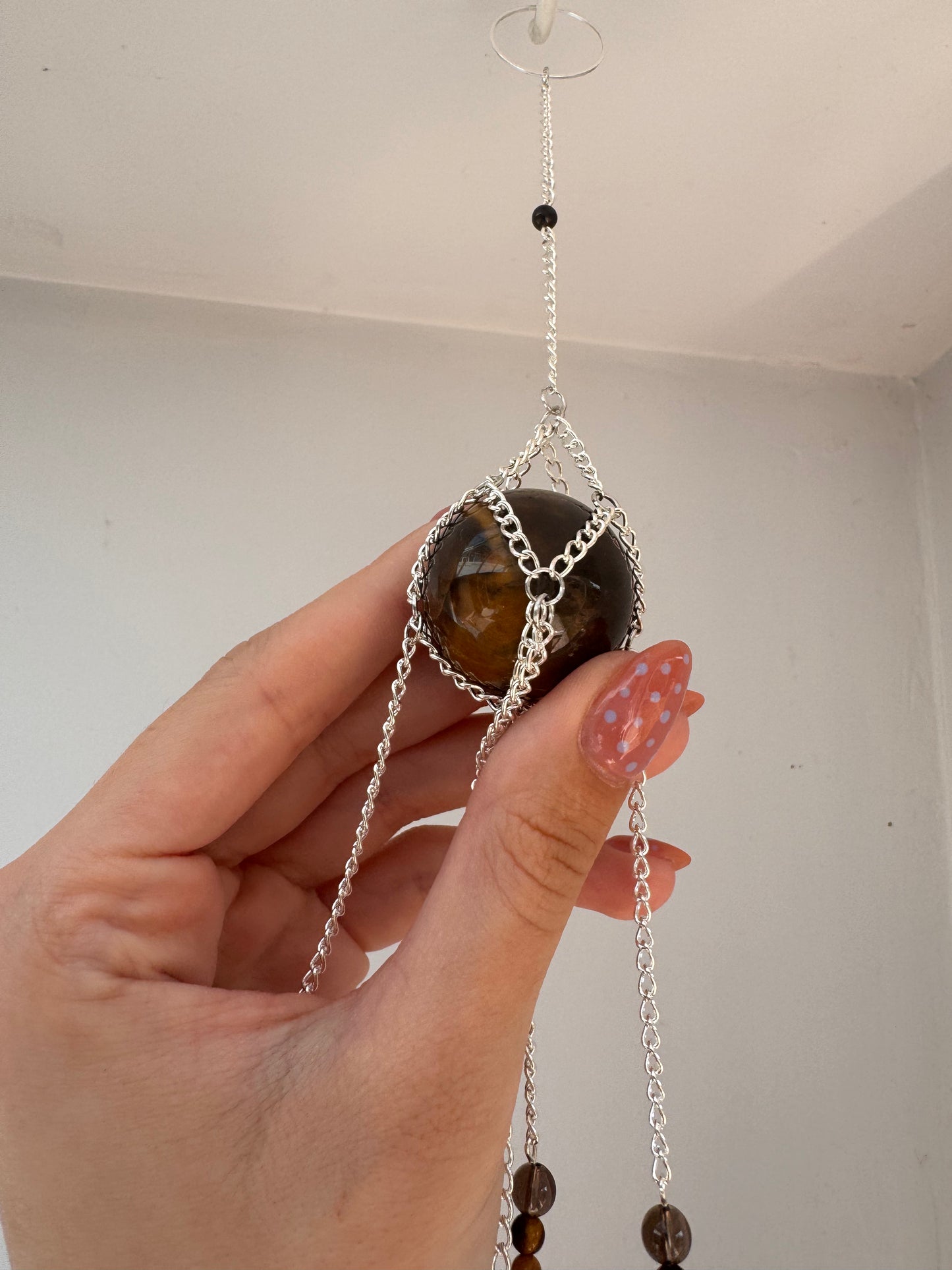 Tigers Eye Suncatcher | Handmade Crystal Wall Hanging