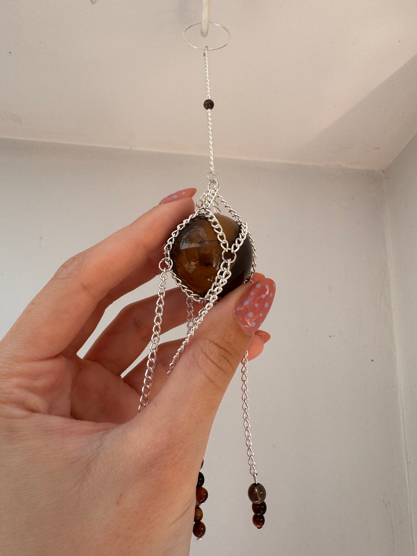 Tigers Eye Suncatcher | Handmade Crystal Wall Hanging