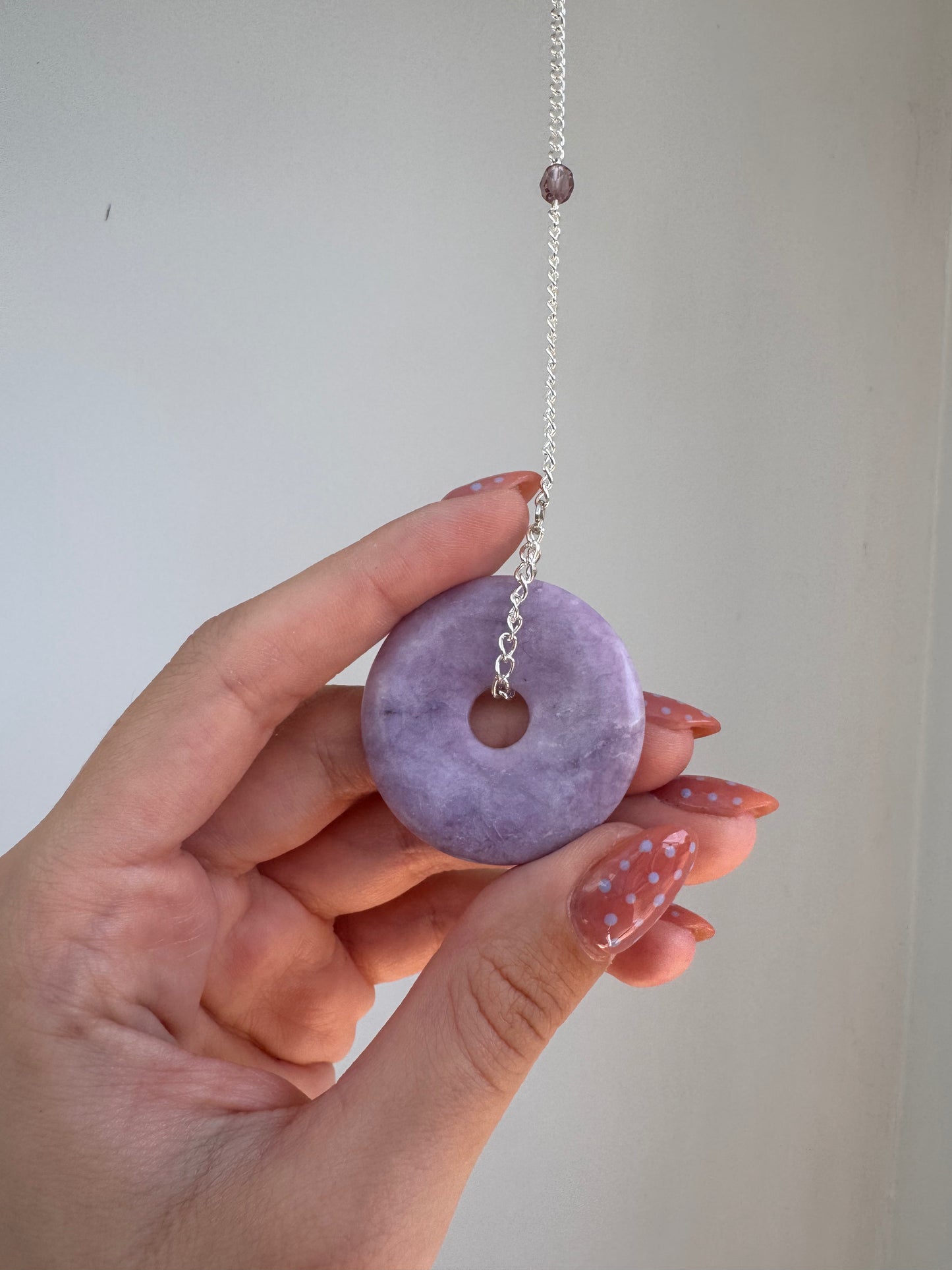 Lepidolite Suncatcher | Handmade Crystal Wall Hanging