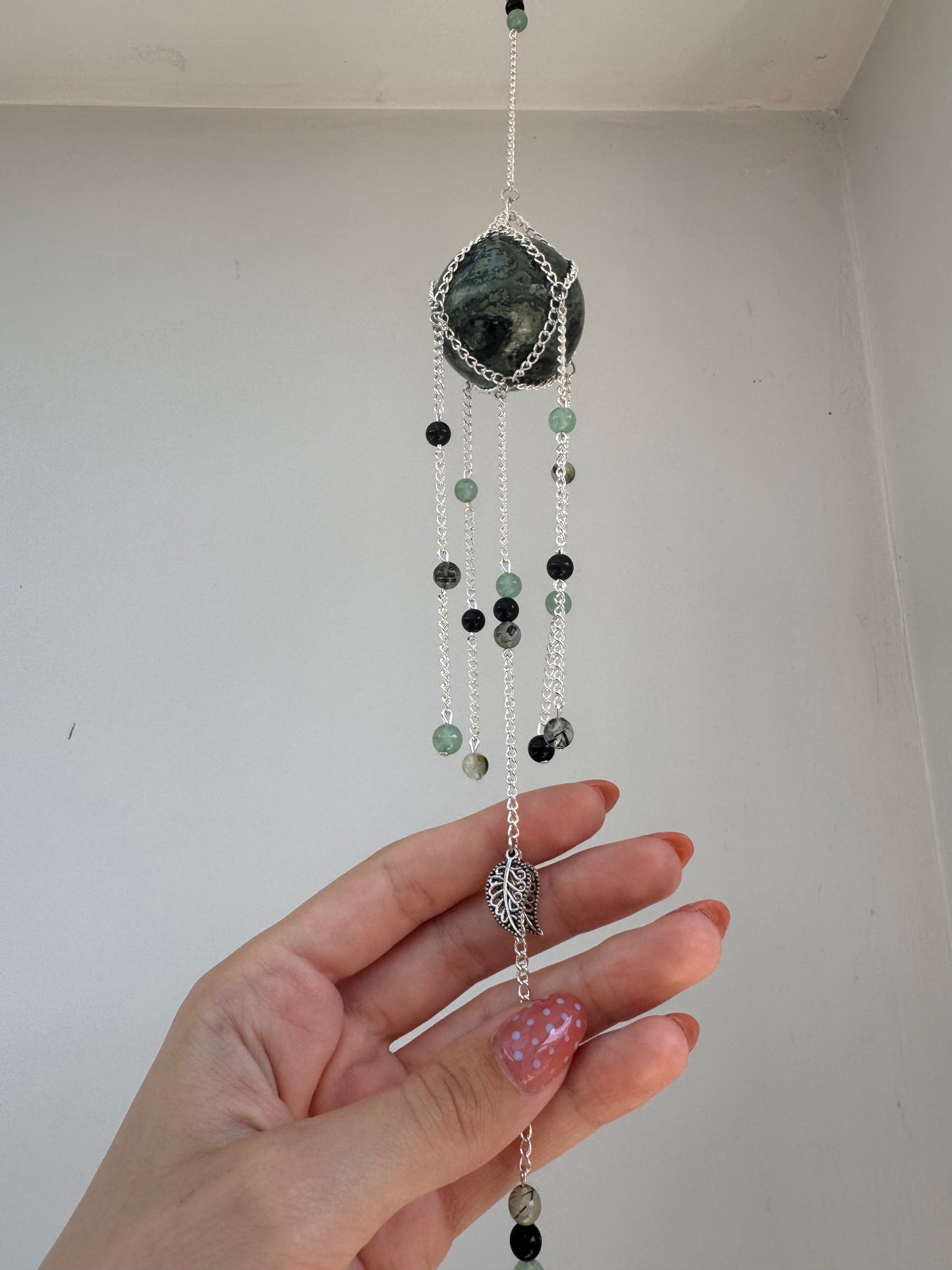 Kombaba Jasper Suncatcher | Handmade Crystal Wall Hanging