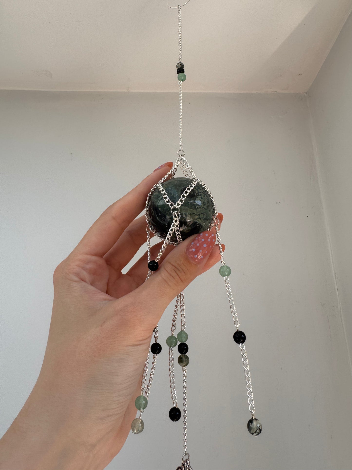 Kombaba Jasper Suncatcher | Handmade Crystal Wall Hanging